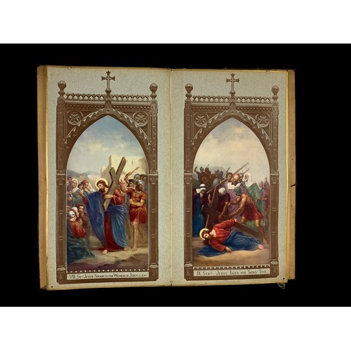 311d - A 19th century “The Stations of the Cross” by The Catholic Picture Company of Ireland 33 x 56cm.