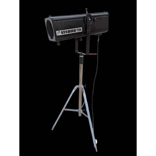 764 - Strand T84 stage light on tripod stand, 144cm