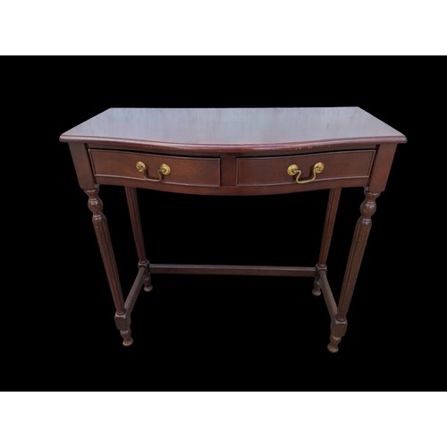 1173 - Mahogany hall table with 2 drawers, 80x41x77cm