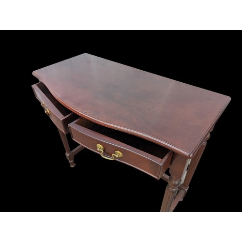 1173 - Mahogany hall table with 2 drawers, 80x41x77cm