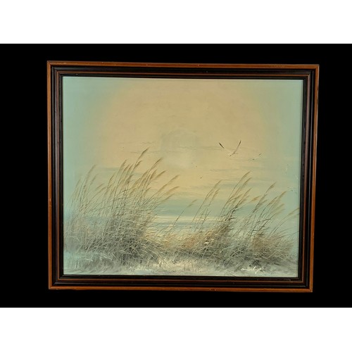 767 - 2 oil paintings. Largest frame measures 67.5 x 57.5cm