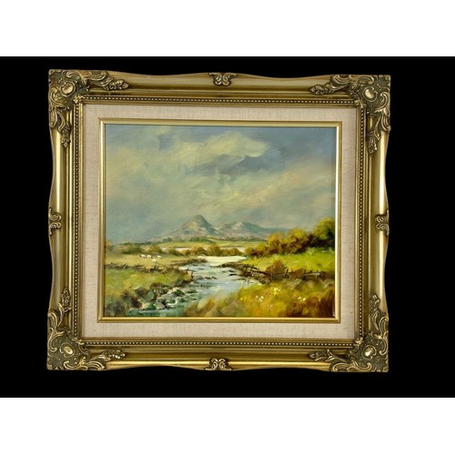 767 - 2 oil paintings. Largest frame measures 67.5 x 57.5cm