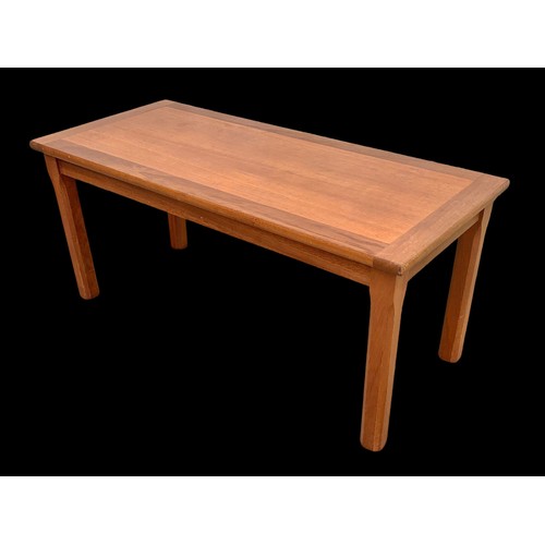 1182 - A teak coffee table. Mid century, circa 1970. 90.5 x 40.5 x 40.5cm.