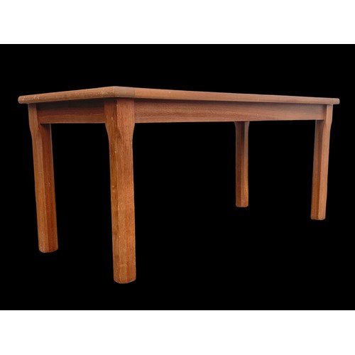 1182 - A teak coffee table. Mid century, circa 1970. 90.5 x 40.5 x 40.5cm.