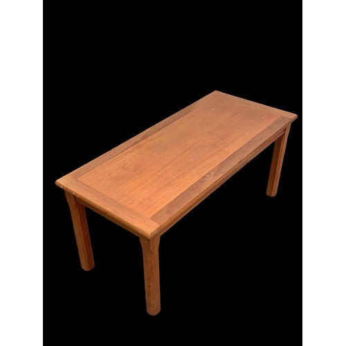 1182 - A teak coffee table. Mid century, circa 1970. 90.5 x 40.5 x 40.5cm.