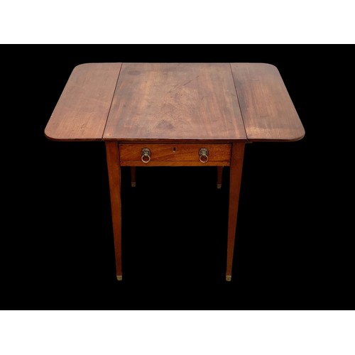 1183 - A Victorian Pembroke table with drawer. Extended 95.5 x 79.5 x 69cm