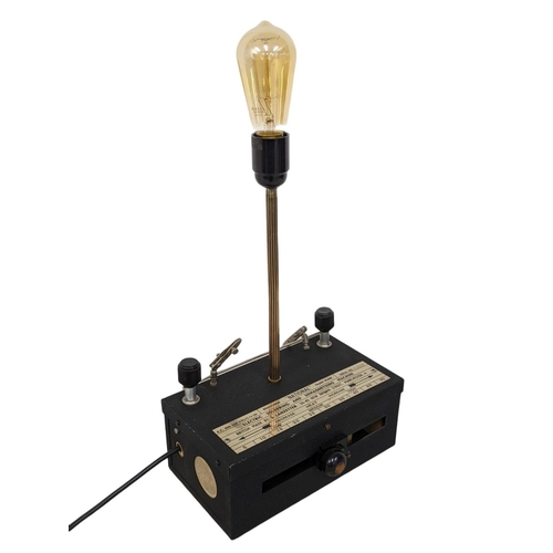 59 - Steampunk lamp with Edison style bulb. 26x51.5cm