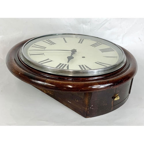 13 - Late 19th century school clock, 40cm