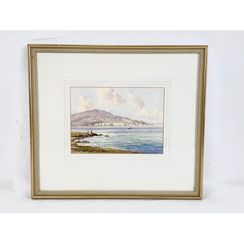 154 - A watercolour painting of Horn Head by Aylmer E Armstrong, 35.5cm x 31cm