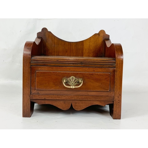 173 - An Edwardian walnut table top trinket drawer, 26cm x 20cm x 26cm