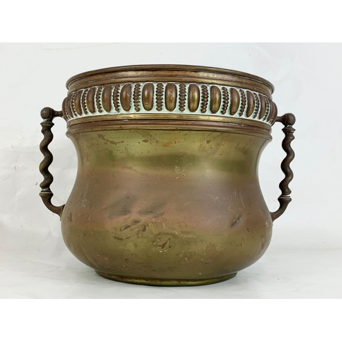 179 - An early 20th century  brass planter.  31x25x22cm