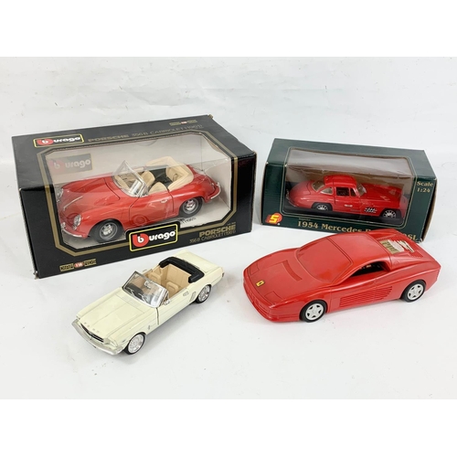 196 - 4 model cars, 1 converts to a telephone