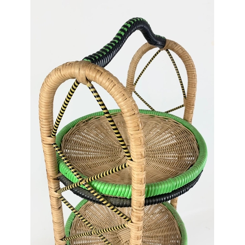 222 - A vintage wicker stand, circa 1930s. 87cm