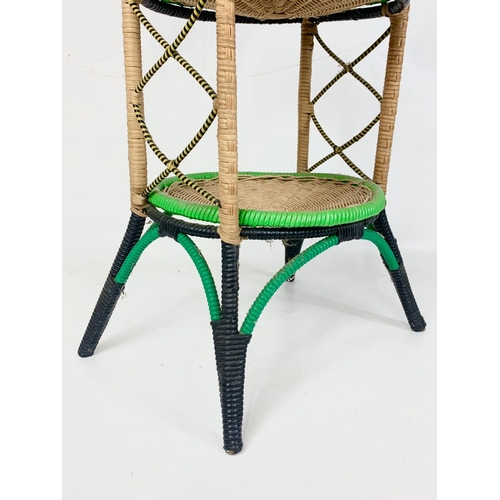 222 - A vintage wicker stand, circa 1930s. 87cm