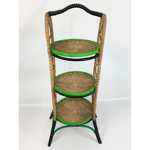 222 - A vintage wicker stand, circa 1930s. 87cm