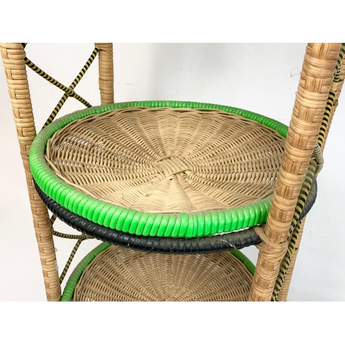 222 - A vintage wicker stand, circa 1930s. 87cm