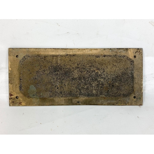 253 - A vintage bronze plaque, with the Nation Bank of Ireland.  24x10cm