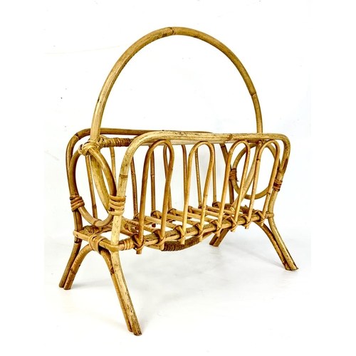 26 - Vintage bamboo magazine rack, 43cm x 49cm