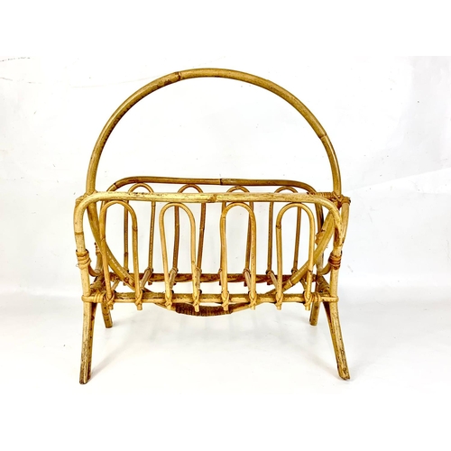 26 - Vintage bamboo magazine rack, 43cm x 49cm