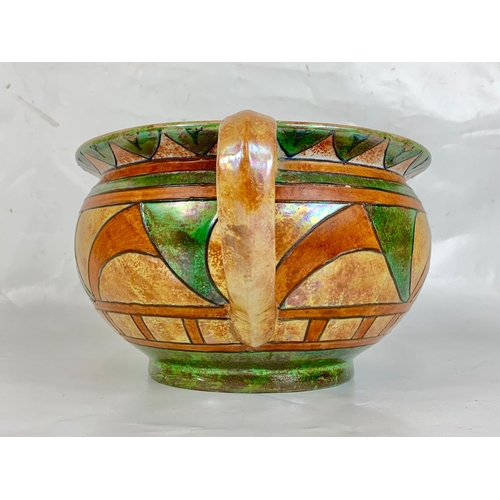 392 - A Charlotte Rhead 1930's pot with handle for Burleigh Ware.