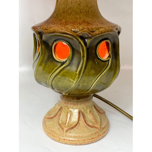 405 - A West German mid century table lamp, number 6062/28. 32cm, 60cm including shade