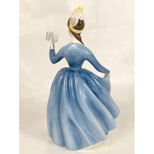 426 - Royal Doulton leading lady porcelain figurine with Royal Doulton porcelain plaque