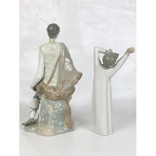 427 - 2 Lladro figurines, largest 27cm