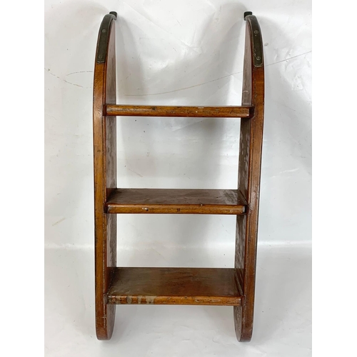 55 - A set of 1930s mahogany yacht steps, 39.5cm x 86cm