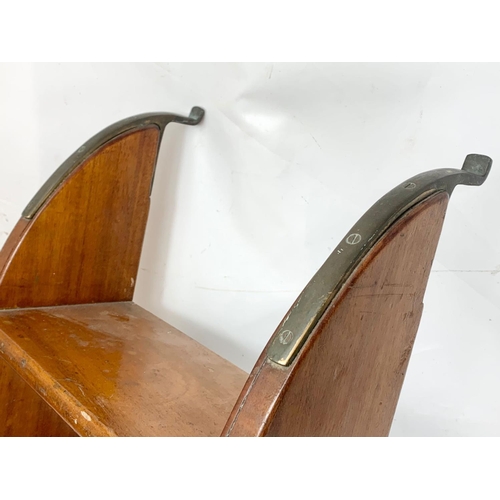 55 - A set of 1930s mahogany yacht steps, 39.5cm x 86cm