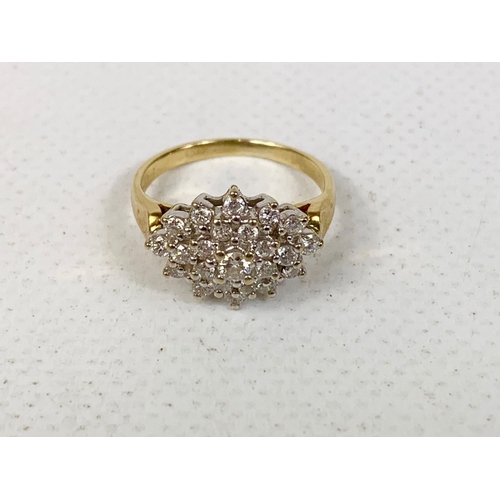 717 - 18ct gold ring, UK size I