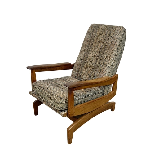 792 - Teak Mid Century rocking chair. 63cm x 96cm x 84cm