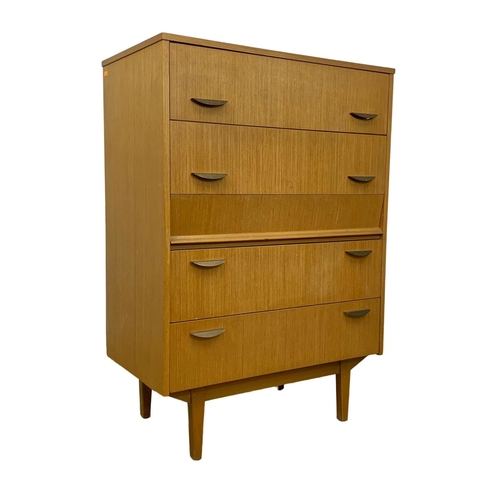 793 - Teak Mid Century chest of drawers. 74.5cm x 42cm x 107.5cm