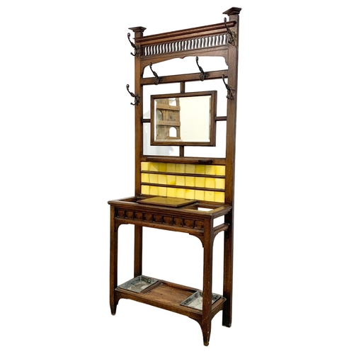 800 - Late 19th century hallstand, circa 1890-1900.   78.5cm x 33cm x 200cm