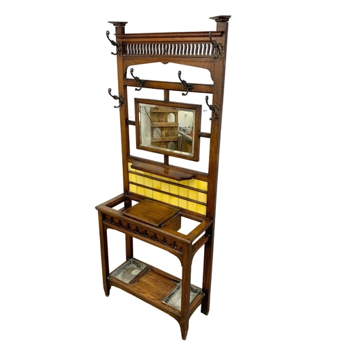 800 - Late 19th century hallstand, circa 1890-1900.   78.5cm x 33cm x 200cm