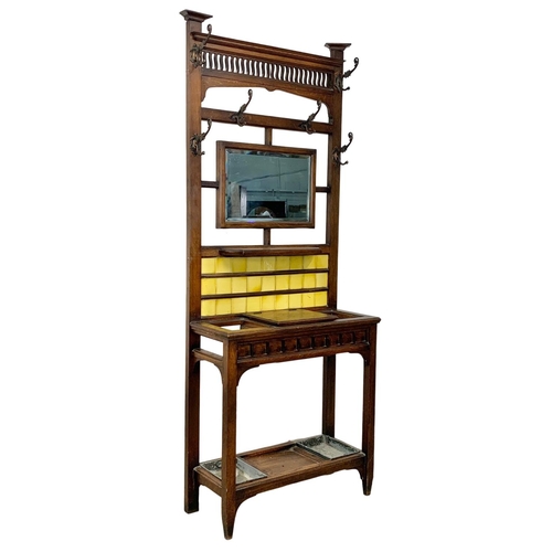 800 - Late 19th century hallstand, circa 1890-1900.   78.5cm x 33cm x 200cm