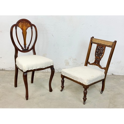 1109 - 2 Edwardian chairs