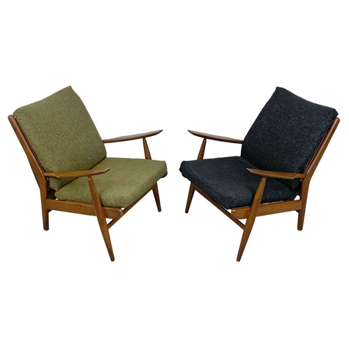 805 - A pair of Danish style teak armchairs by Scandart circa 1960's