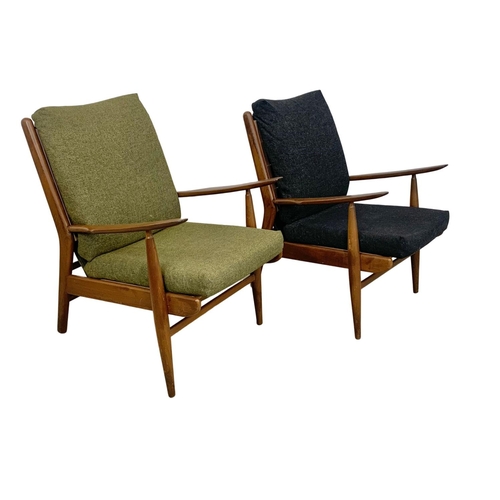 805 - A pair of Danish style teak armchairs by Scandart circa 1960's