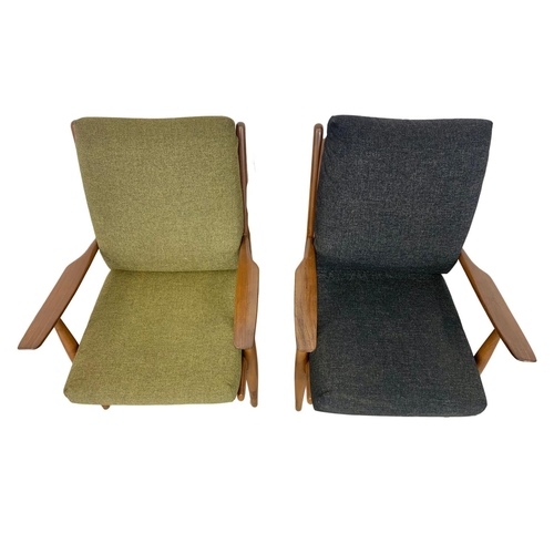 805 - A pair of Danish style teak armchairs by Scandart circa 1960's