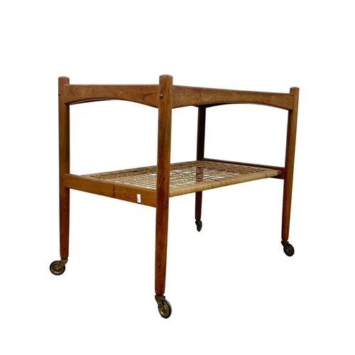 854 - A Danish G.S. Glyngore Stolefabrick teak cocktail trolley, 71cm x 43cm x 61cm