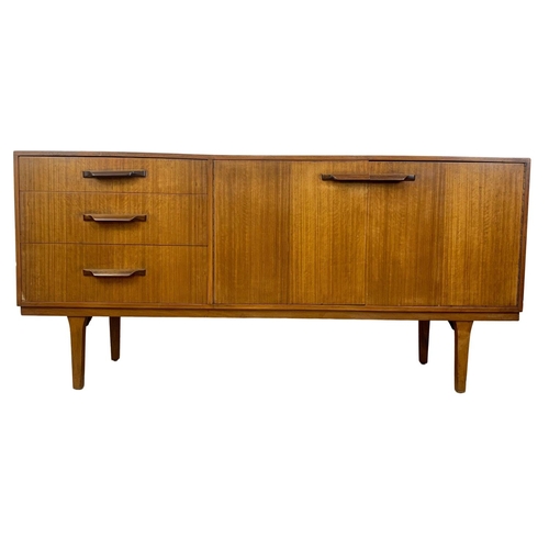 868 - A teak mid century sideboard, 167cm x 43cm x 79cm