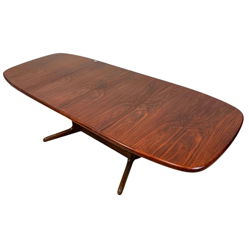 951 - A Danish rosewood two leaf dining table by Rasmus, 150cm x 100cm x 74cm. Not extended