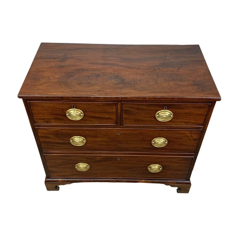 1037A - A Georgian mahogany chest of drawers, 93cm x 49cm x 80cm