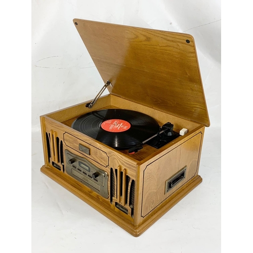 350a - AN old style radio record player, 46cm x 36cm