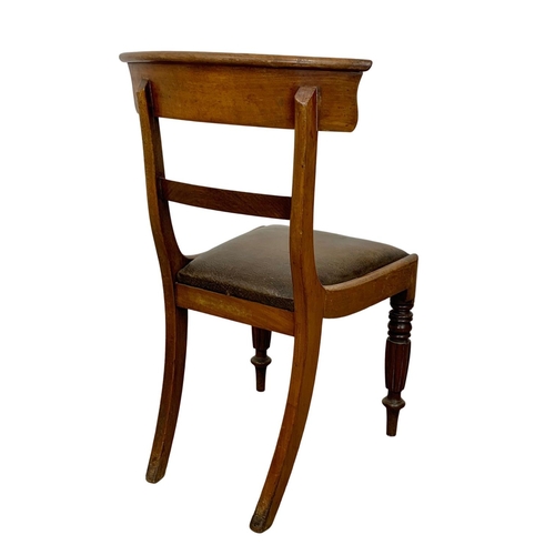 1112 - A William IV bar back chair.