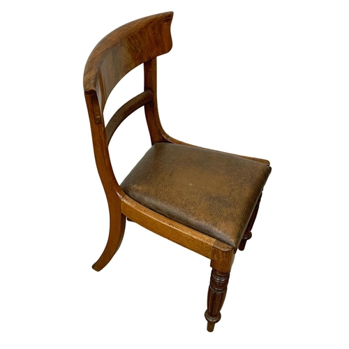 1112 - A William IV bar back chair.