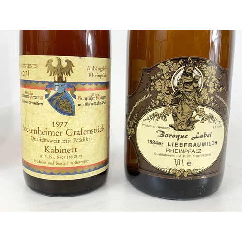 103 - 4 bottles of wine. 2 Ferdinand Pieroth Burg Layer Schlobkapelle 1972-1974, 1 Ferdinand Pieroth Burg ... 