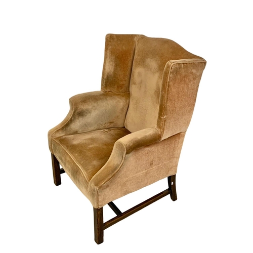 1046 - A vintage Georgian style wingback armchair.  Circa 1900, 70 x 73 x 100cm