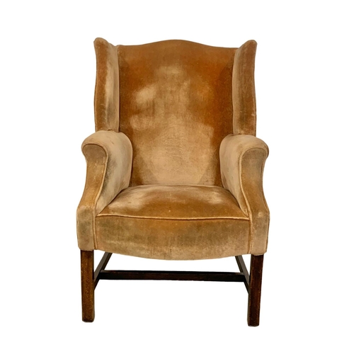 1046 - A vintage Georgian style wingback armchair.  Circa 1900, 70 x 73 x 100cm