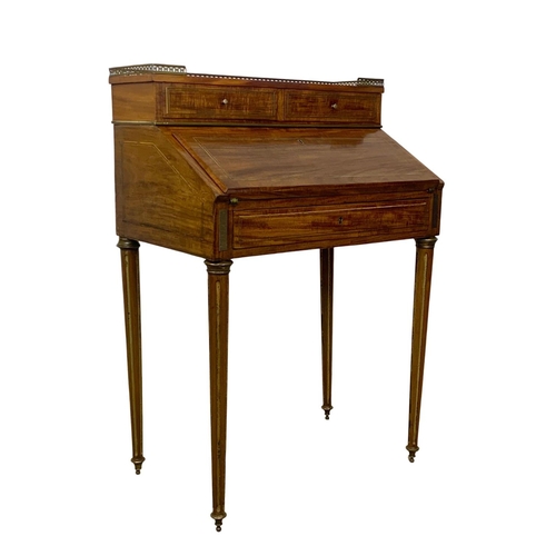 1061 - An 18th century style French ladies rosewood Bureau De Dame. 70 x 44 x 101.5cm